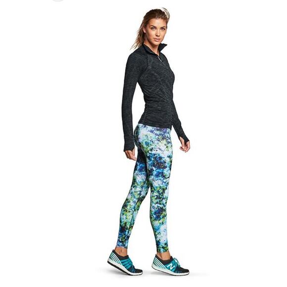 NWT Athleta Hypersonic Sonar Full Length Tight in Green Print Size S